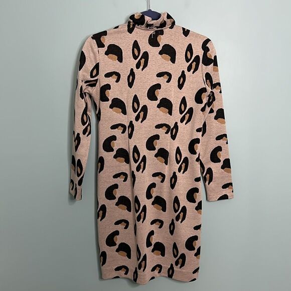 Tyler Boe Animal Print Ruffle Neck Dress - Picture 6 of 8